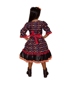 VESTIDO JUNINO BANDEIRINHA SER GAROTA