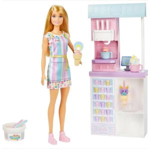 BARBIE PROFISSÕES SORVETEIRA QUISQUE SORVETES HCN46