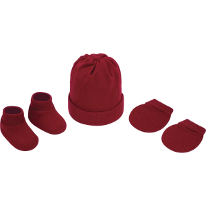 KIT GORRO, LUVA E SAPATINHO PIMPOLHO RN VERMELHO