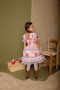 VESTIDO JUNINO MORANGUINHOS SER GAROTO