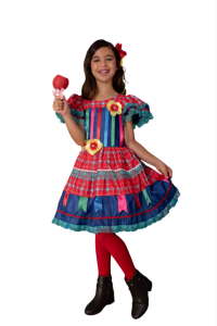 VESTIDO JUNINO BANDEIRANTES SER GAROTA