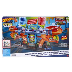 HOT WHEELS CITY LAVA RAPIDO MEGA TOWER COLOR SHIFTERS HDP05