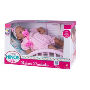 BONECA COLECAO NINOS REBORN PESADINHO 2180