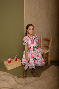 VESTIDO JUNINO MORANGUINHOS SER GAROTO