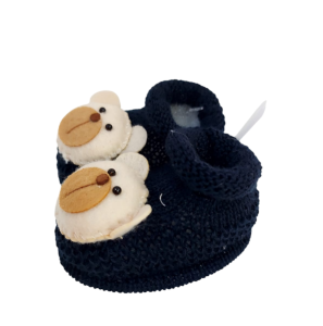 SAPATINHO DE TRICÔ MASCULINO URSO AZUL